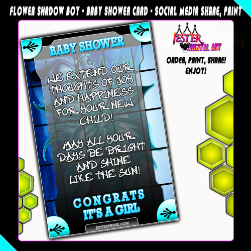 Congrats its a boy Baby Shower Card - Aloha Breeze - Printable Baby Shower Card