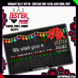 Christmas Card - Happy Holidays Festive Black1 - Printable Christmas Card