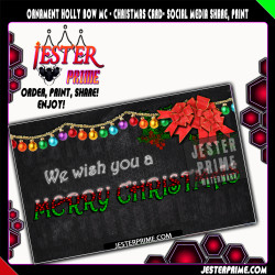 Christmas Card - Merry Christmas Festive Black1 - Printable Christmas Card