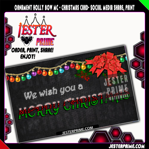 Christmas Card - Merry Christmas Festive Black1 - Printable Christmas Card