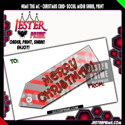 Christmas Card - Merry Christmas Gift Tag 1 - Printable Christmas Card