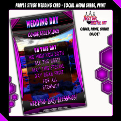 Congratulations Wedding Card - Ice Purple Stage- Printable Wedding Card