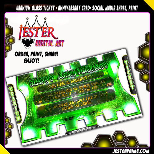 3D Uranium Glass Ticket Anniversary Card - 88MPH - Printable Anniversary  Card