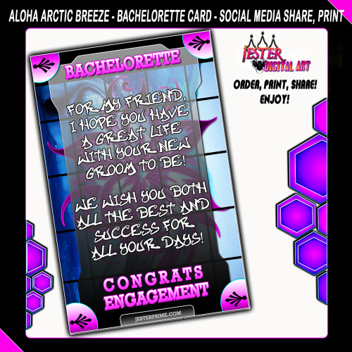 Bachelorette Card - Aloha Ice - Printable Bachelorette Card