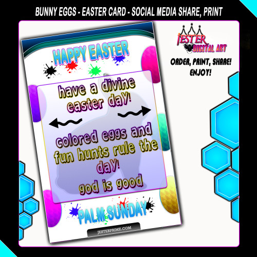 Easter Card - Bunny Silhouette - Printable Easter Card