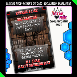 Father's Day Card - Wood Elk - Printable Fathers Day Card