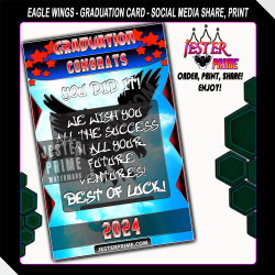 Graduation Card - Eagle Wings Soar - Printable Graduation Card 