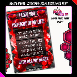 Love Card - Hearts Galore - Printable Love Cards