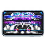 Kids 3D Gaming Birthday Party Invitation - Editable Horizontal - Fighter Drone Blue2