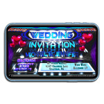 Custom 3D Wedding Ceremony / Party Invitation - Blue Stage